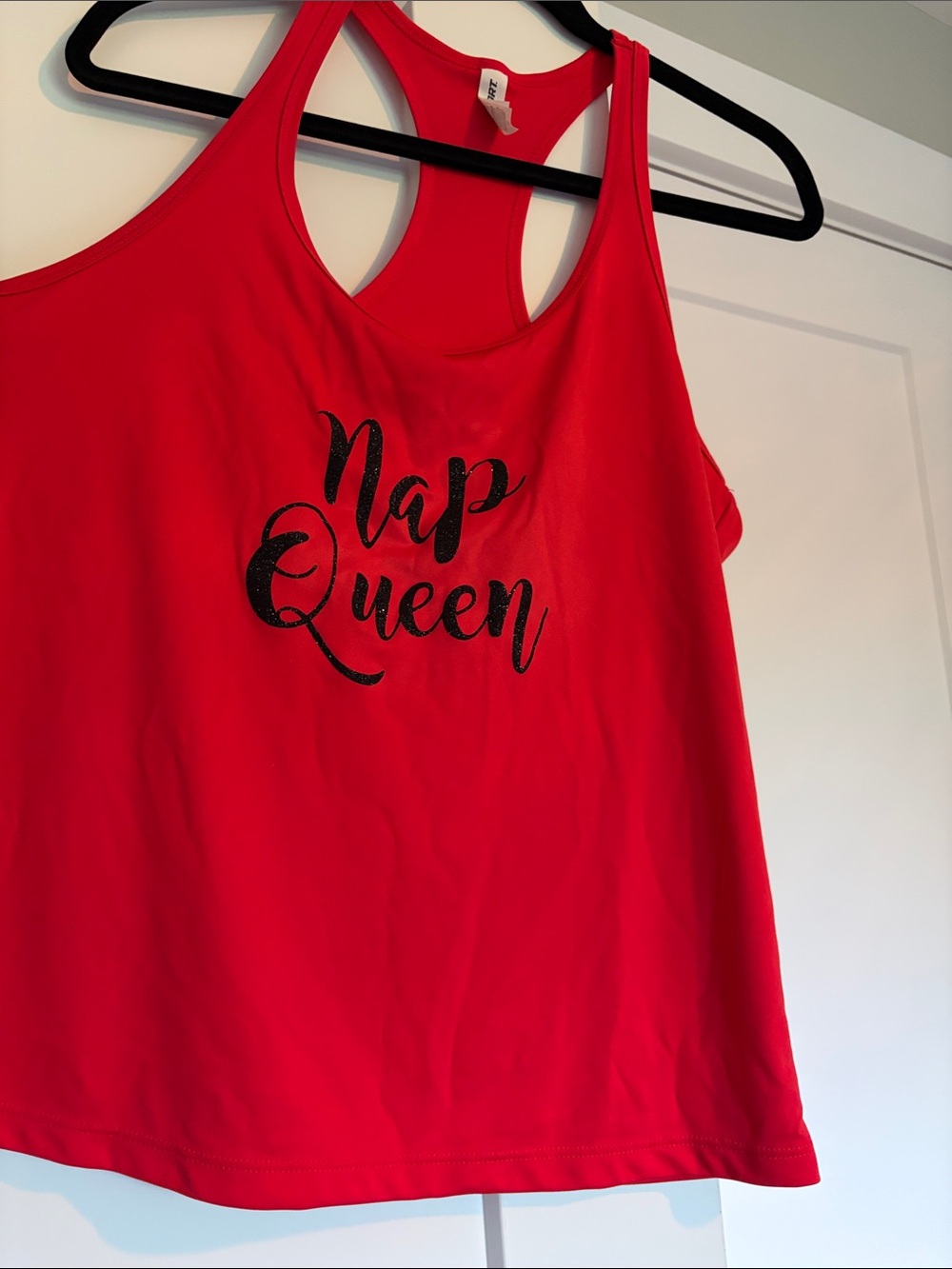 Nap Queen Red Racerback Tank